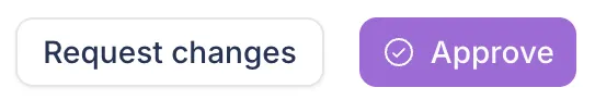Request changes and Approve buttons in the Postopus editor