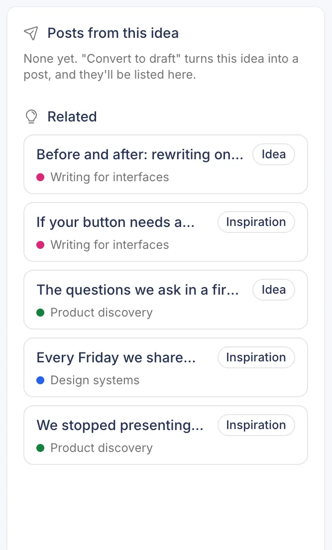 Ideas and Inspiration: Capture Before You Write | Postopus